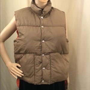 Brown / Orange Reversible Puffy Vest